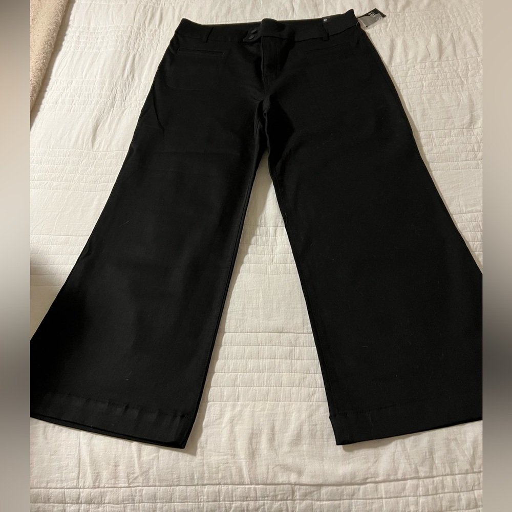 NWT Kut from the Kloth Black High Rise Meg Wide Leg Dress Pants Black- Size 18